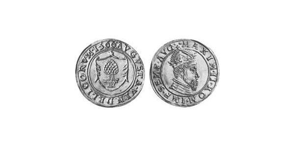 1 Gulden 奥格斯堡 (1276 - 1803 Augsburg) 金 马克西米利安二世 (神圣罗马帝国) (1527 - 1576)