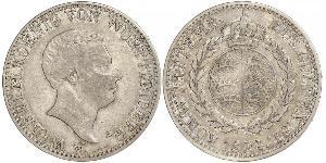 1 Gulden Kingdom of Württemberg (1806-1918) 銀 威廉一世 (符腾堡)