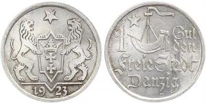 1 Gulden 但澤自由市 (1920 - 1939) 銀 