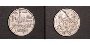 1 Gulden 但澤自由市 (1920 - 1939) 銀 