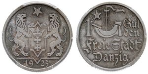 1 Gulden 但澤自由市 (1920 - 1939) 銀 