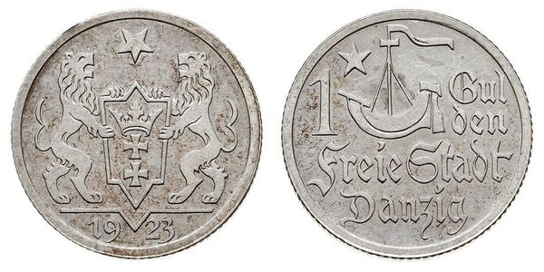 1 Gulden 但澤自由市 (1920 - 1939) 銀 