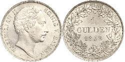 1 Gulden 巴伐利亞王國 (1806 - 1918) 銀 马克西米利安二世 (巴伐利亚国王)