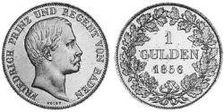1 Gulden 巴登大公國 (1806 - 1918) 銀 弗里德里希一世 (巴登)
