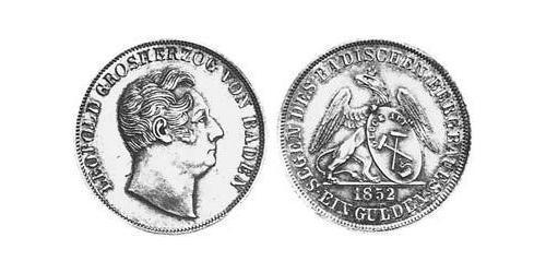 1 Gulden 巴登大公國 (1806 - 1918) 銀 