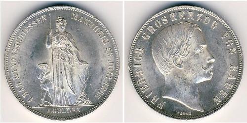 1 Gulden 巴登大公國 (1806 - 1918) 銀 