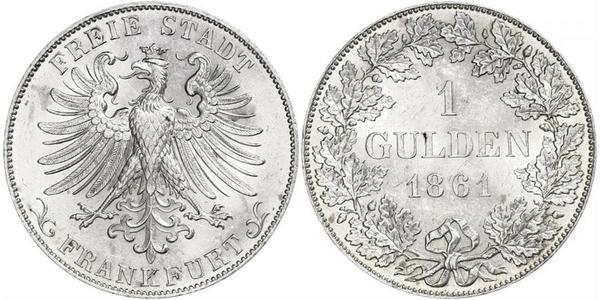 1 Gulden 法蘭克福自由市 銀 