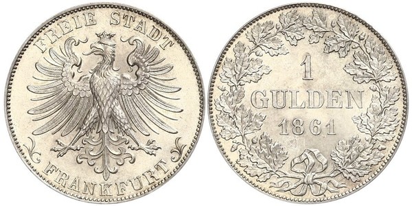 1 Gulden 法蘭克福自由市 銀 