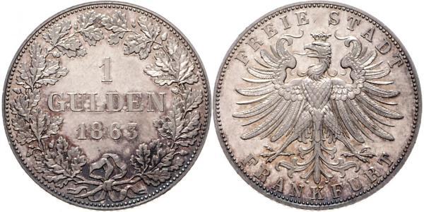 1 Gulden 法蘭克福自由市 銀 