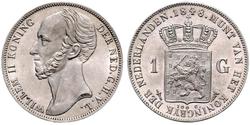 1 Gulden 荷兰王国 銀 威廉二世 (尼德兰)