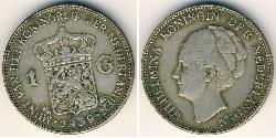 1 Gulden 荷兰王国 銀 威廉明娜 (荷兰)