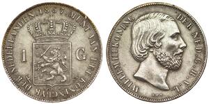 1 Gulden 荷兰王国 銀 