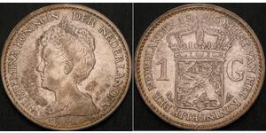1 Gulden 荷兰王国 銀 威廉明娜 (荷兰)
