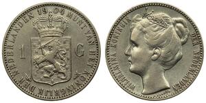 1 Gulden 荷兰王国 銀 威廉明娜 (荷兰)
