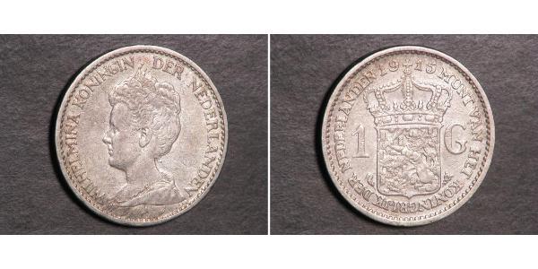 1 Gulden 荷兰王国 銀 威廉明娜 (荷兰)