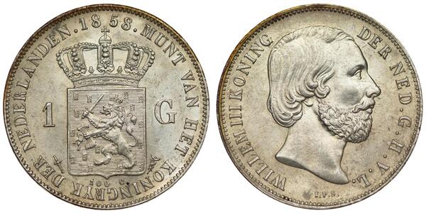 1 Gulden 荷兰王国 銀 