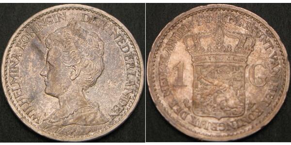1 Gulden 荷兰王国 銀 威廉明娜 (荷兰)