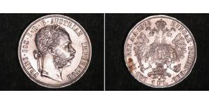 1 Gulden / 1 Florin Autriche-Hongrie (1867-1918) Argent Franz Joseph I (1830 - 1916)