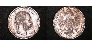 1 Gulden / 1 Florin Autriche-Hongrie (1867-1918) Argent Franz Joseph I (1830 - 1916)