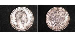 1 Gulden / 1 Florin Autriche-Hongrie (1867-1918) Argent Franz Joseph I (1830 - 1916)