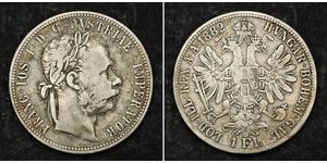 1 Gulden / 1 Florin Autriche-Hongrie (1867-1918) Argent Franz Joseph I (1830 - 1916)