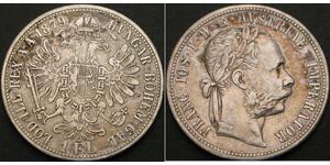 1 Gulden / 1 Florin Autriche-Hongrie (1867-1918) Argent Franz Joseph I (1830 - 1916)