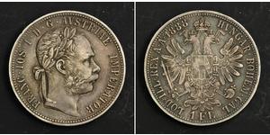 1 Gulden / 1 Florin Autriche-Hongrie (1867-1918) Argent Franz Joseph I (1830 - 1916)