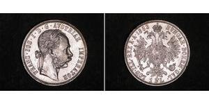 1 Gulden / 1 Florin Autriche-Hongrie (1867-1918) Argent Franz Joseph I (1830 - 1916)