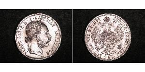 1 Gulden / 1 Florin Autriche-Hongrie (1867-1918) Argent Franz Joseph I (1830 - 1916)