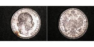 1 Gulden / 1 Florin Autriche-Hongrie (1867-1918) Argent Franz Joseph I (1830 - 1916)