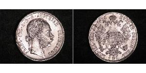 1 Gulden / 1 Florin Autriche-Hongrie (1867-1918) Argent Franz Joseph I (1830 - 1916)