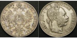 1 Gulden / 1 Florin Autriche-Hongrie (1867-1918) Argent Franz Joseph I (1830 - 1916)