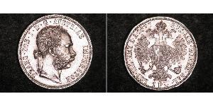 1 Gulden / 1 Florin Autriche-Hongrie (1867-1918) Argent Franz Joseph I (1830 - 1916)