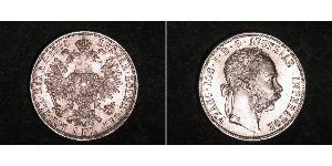 1 Gulden / 1 Florin Autriche-Hongrie (1867-1918) Argent Franz Joseph I (1830 - 1916)