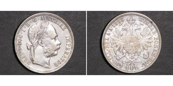 1 Gulden / 1 Florin Autriche-Hongrie (1867-1918) Argent Franz Joseph I (1830 - 1916)