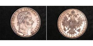 1 Gulden / 1 Florin Impero austriaco (1804-1867) Argento Franz Joseph I (1830 - 1916)