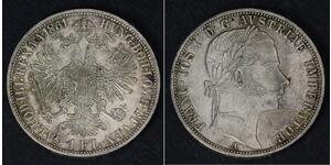 1 Gulden / 1 Florin Impero austriaco (1804-1867) Argento Franz Joseph I (1830 - 1916)