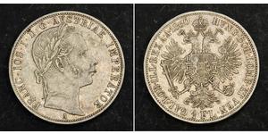 1 Gulden / 1 Florin Impero austriaco (1804-1867) Argento Franz Joseph I (1830 - 1916)