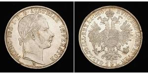 1 Gulden / 1 Florin Impero austriaco (1804-1867) Argento Franz Joseph I (1830 - 1916)