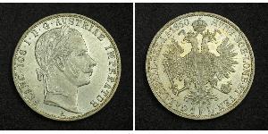 1 Gulden / 1 Florin Impero austriaco (1804-1867) Argento Franz Joseph I (1830 - 1916)