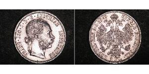 1 Gulden / 1 Florin Impero austro-ungarico (1867-1918) Argento Franz Joseph I (1830 - 1916)