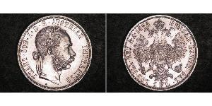 1 Gulden / 1 Florin Impero austro-ungarico (1867-1918) Argento Franz Joseph I (1830 - 1916)