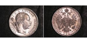 1 Gulden / 1 Florin Impero austro-ungarico (1867-1918) Argento Franz Joseph I (1830 - 1916)