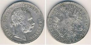 1 Gulden / 1 Florin Impero austro-ungarico (1867-1918) Argento Franz Joseph I (1830 - 1916)