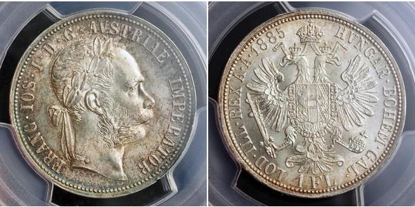 1 Gulden / 1 Florin Impero austro-ungarico (1867-1918) Argento Franz Joseph I (1830 - 1916)