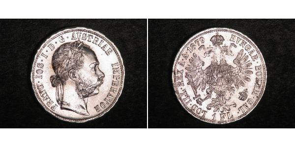 1 Gulden / 1 Florin Impero austro-ungarico (1867-1918) Argento Franz Joseph I (1830 - 1916)