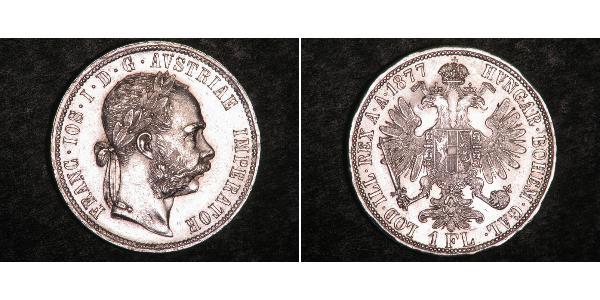 1 Gulden / 1 Florin Impero austro-ungarico (1867-1918) Argento Franz Joseph I (1830 - 1916)