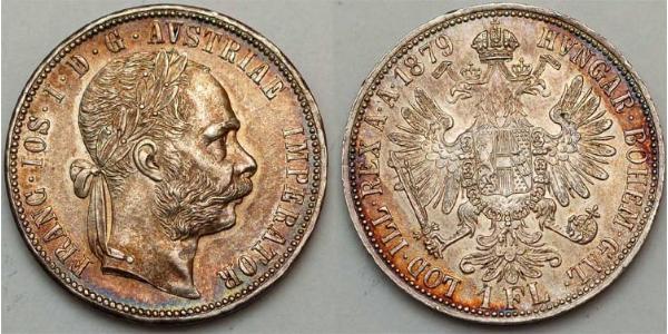 1 Gulden / 1 Florin Impero austro-ungarico (1867-1918) Argento Franz Joseph I (1830 - 1916)
