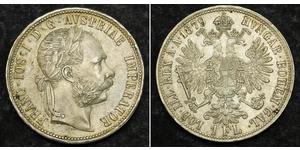 1 Gulden / 1 Florin Imperio austrohúngaro (1867-1918) Plata Franz Joseph I (1830 - 1916)