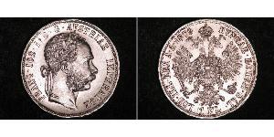 1 Gulden / 1 Florin Imperio austrohúngaro (1867-1918) Plata Franz Joseph I (1830 - 1916)